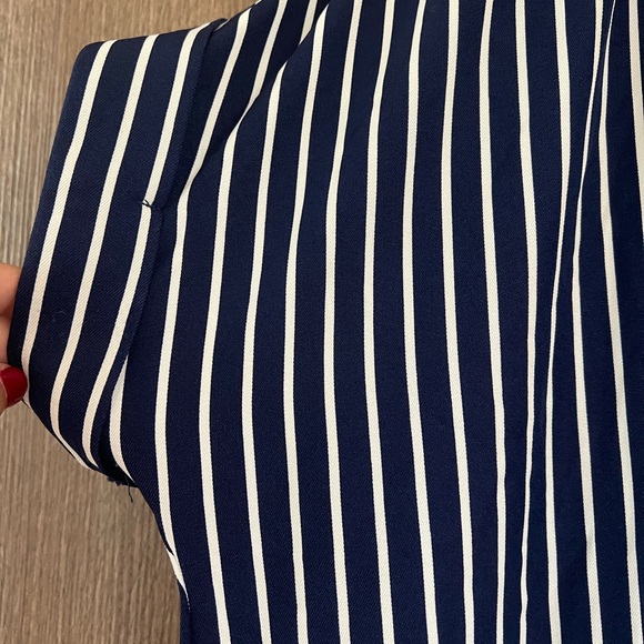 She + Sky Navy and White Striped Mini Dress- NWT - Picture 7 of 10